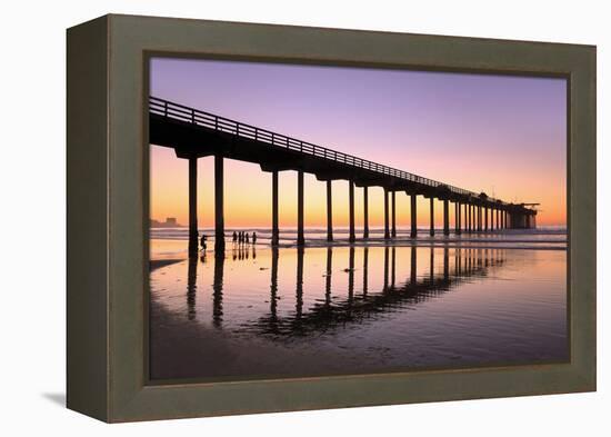 Scripps Pier, La Jolla, San Diego, California, United States of America, North America-Richard Cummins-Framed Premier Image Canvas