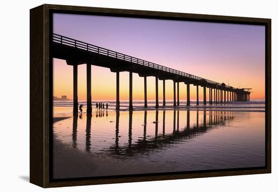 Scripps Pier, La Jolla, San Diego, California, United States of America, North America-Richard Cummins-Framed Premier Image Canvas