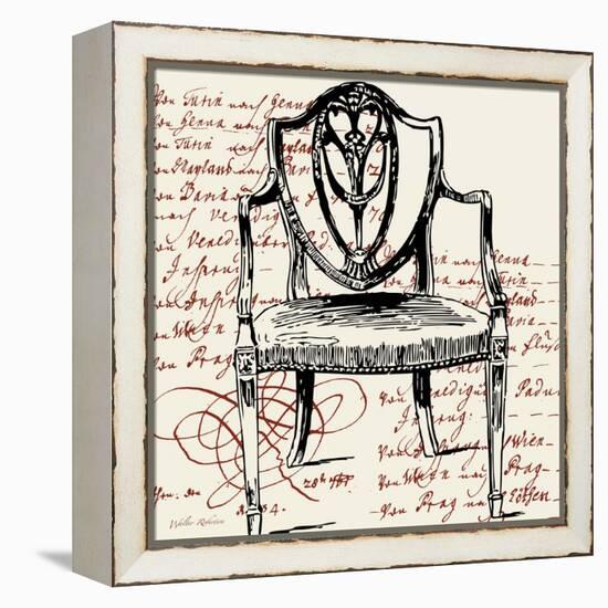 Script Arm Chair-Walter Robertson-Framed Stretched Canvas