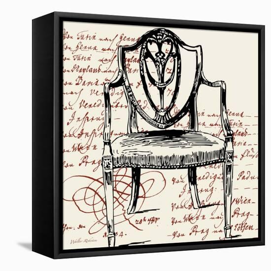 Script Arm Chair-Walter Robertson-Framed Stretched Canvas