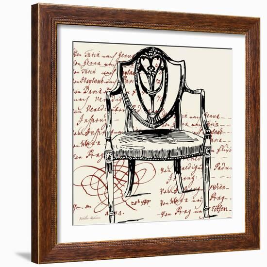 Script Arm Chair-Walter Robertson-Framed Art Print