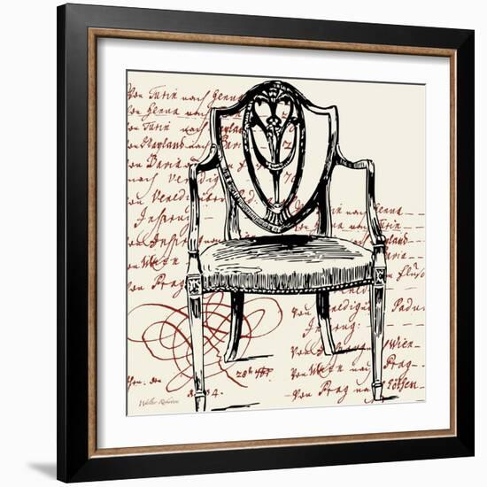 Script Arm Chair-Walter Robertson-Framed Art Print