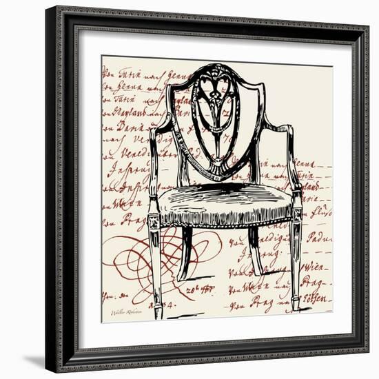 Script Arm Chair-Walter Robertson-Framed Art Print