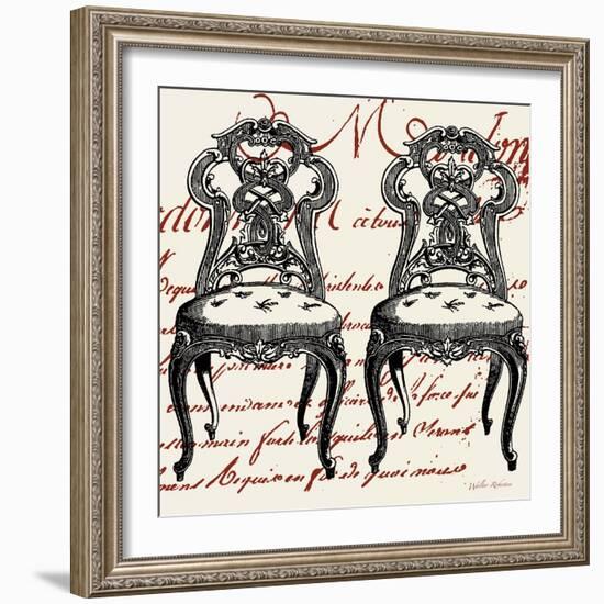 Script Chair Duo-Walter Robertson-Framed Art Print