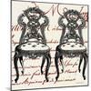 Script Chair Duo-Walter Robertson-Mounted Art Print