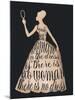 Script Dress-Lisa Jones-Mounted Art Print