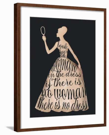 Script Dress-Lisa Jones-Framed Art Print