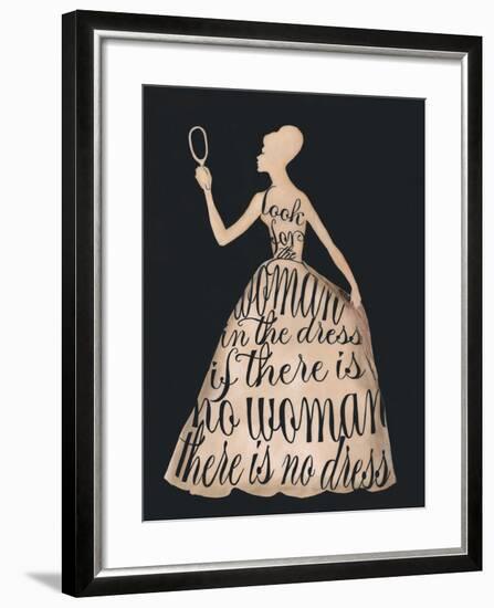 Script Dress-Lisa Jones-Framed Art Print