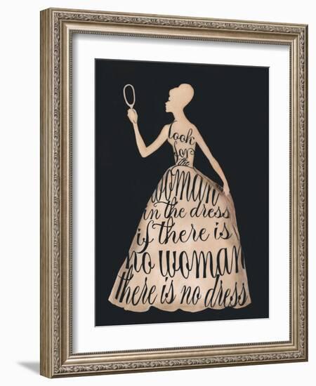 Script Dress-Lisa Jones-Framed Art Print