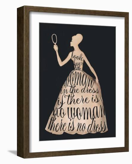 Script Dress-Lisa Jones-Framed Art Print