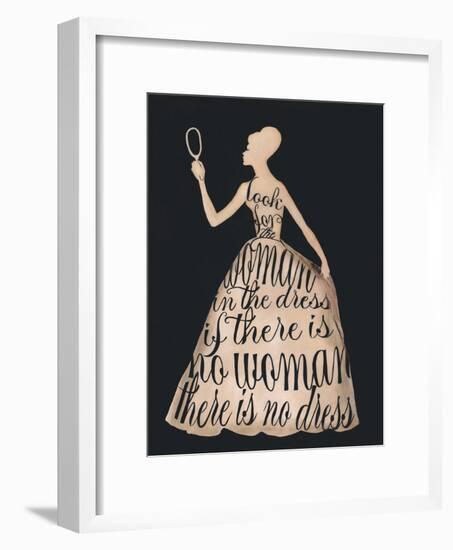 Script Dress-Lisa Jones-Framed Art Print