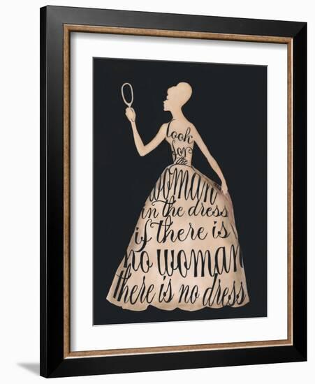 Script Dress-Lisa Jones-Framed Art Print