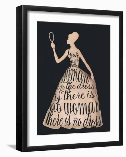 Script Dress-Lisa Jones-Framed Art Print