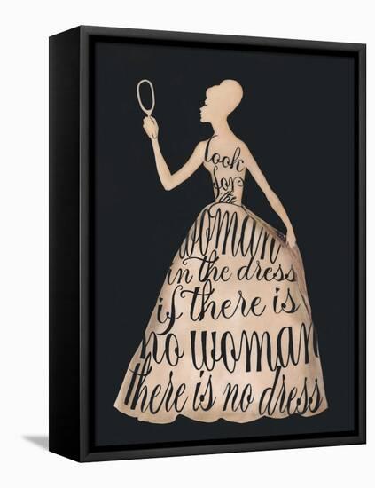 Script Dress-Lisa Jones-Framed Stretched Canvas