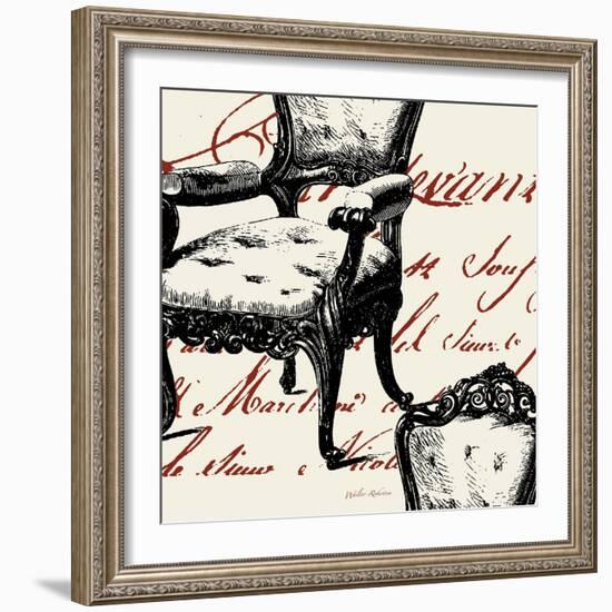 Script Tuft Chair-Walter Robertson-Framed Art Print