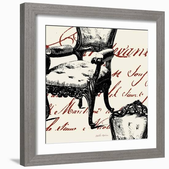 Script Tuft Chair-Walter Robertson-Framed Art Print