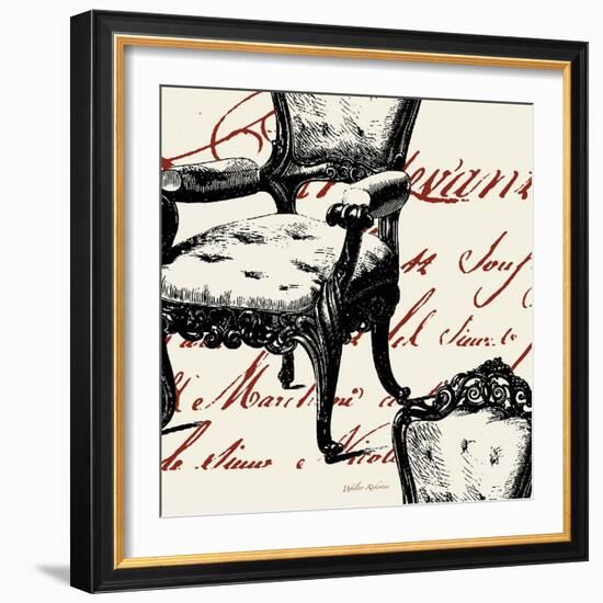 Script Tuft Chair-Walter Robertson-Framed Art Print