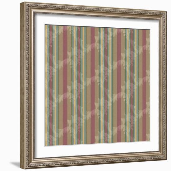 Scroll Stripe Cinnamon-Bill Jackson-Framed Giclee Print