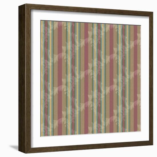 Scroll Stripe Cinnamon-Bill Jackson-Framed Giclee Print