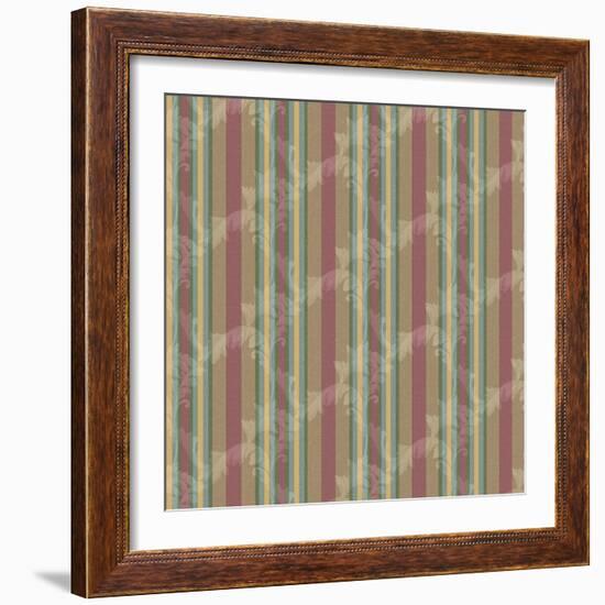 Scroll Stripe Cinnamon-Bill Jackson-Framed Giclee Print