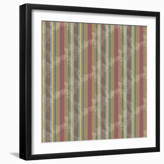 Scroll Stripe Cinnamon-Bill Jackson-Framed Giclee Print