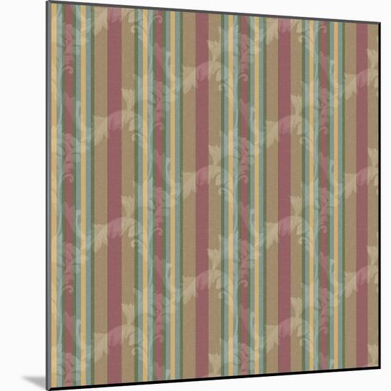 Scroll Stripe Cinnamon-Bill Jackson-Mounted Giclee Print