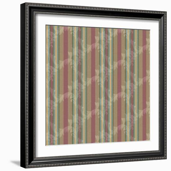 Scroll Stripe Cinnamon-Bill Jackson-Framed Giclee Print