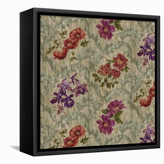 Scroll Velvet Striae Moss-Bill Jackson-Framed Premier Image Canvas