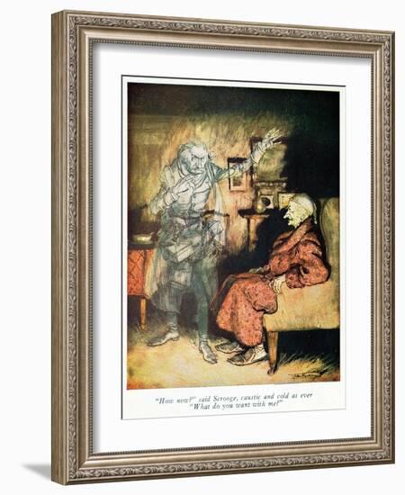 Scrooge and The Ghost of Marley, from Dickens' 'A Christmas Carol'-Arthur Rackham-Framed Giclee Print