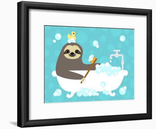 Scrubbing Bubbles Sloth-Nancy Lee-Framed Art Print