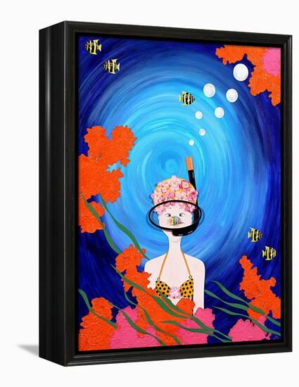 Scuba Diva, 2008-Jenny Barnard-Framed Premier Image Canvas