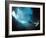 Scuba Diver Near Wreck-Peter Scoones-Framed Photographic Print