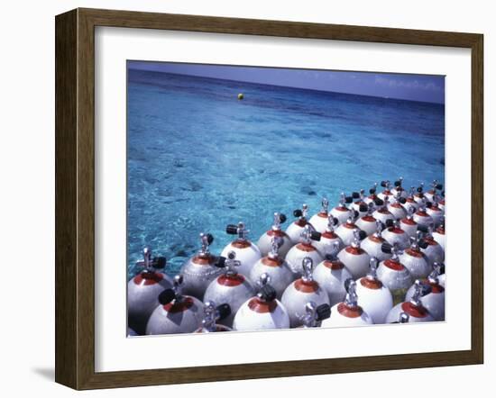 Scuba Diving Air Tanks-null-Framed Photographic Print