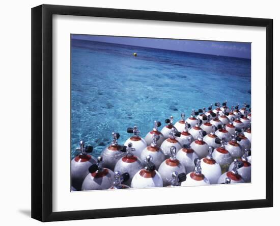 Scuba Diving Air Tanks-null-Framed Photographic Print