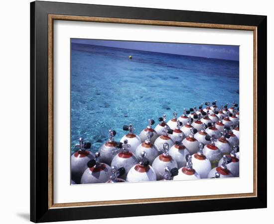 Scuba Diving Air Tanks-null-Framed Photographic Print