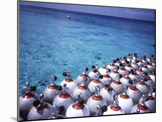 Scuba Diving Air Tanks-null-Mounted Photographic Print