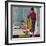 "Scuba in the Tub", November 29, 1958-Amos Sewell-Framed Giclee Print