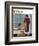 "Scuba in the Tub" Saturday Evening Post Cover, November 29, 1958-Amos Sewell-Framed Giclee Print