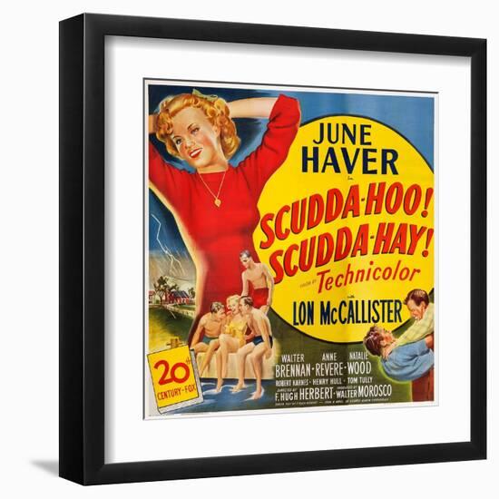 Scudda Hoo! Scudda Hay!, Left: June Haver, 1948-null-Framed Art Print