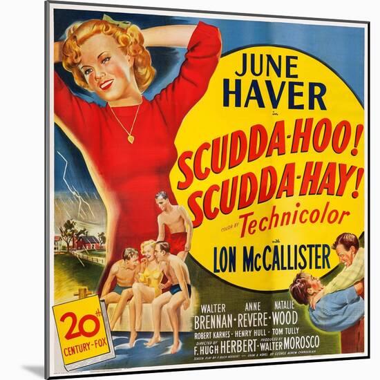 Scudda Hoo! Scudda Hay!, Left: June Haver, 1948-null-Mounted Art Print