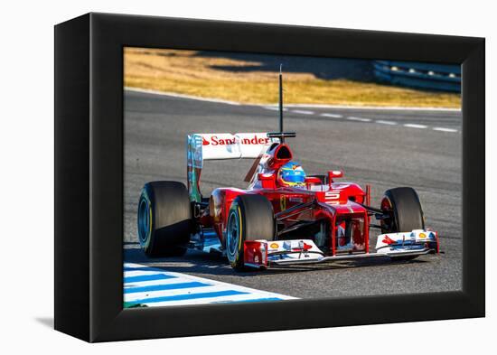 Scuderia Ferrari F1, Fernando Alonso, 2012-viledevil-Framed Premier Image Canvas