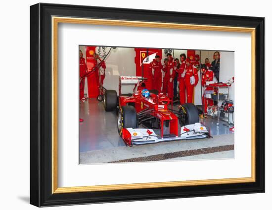 Scuderia Ferrari F1, Fernando Alonso, 2012-viledevil-Framed Photographic Print