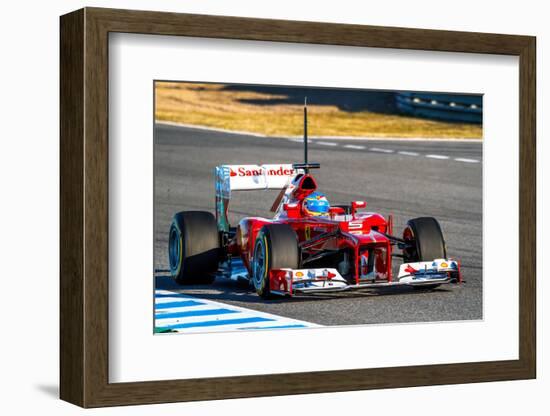 Scuderia Ferrari F1, Fernando Alonso, 2012-viledevil-Framed Photographic Print