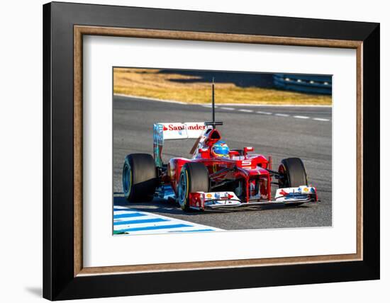 Scuderia Ferrari F1, Fernando Alonso, 2012-viledevil-Framed Photographic Print