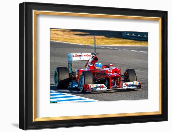 Scuderia Ferrari F1, Fernando Alonso, 2012-viledevil-Framed Photographic Print