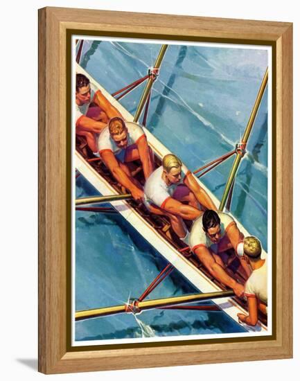 "Scullers,"June 25, 1938-Michael Dolas-Framed Premier Image Canvas