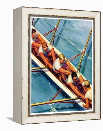 "Scullers,"June 25, 1938-Michael Dolas-Framed Premier Image Canvas