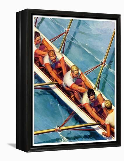 "Scullers,"June 25, 1938-Michael Dolas-Framed Premier Image Canvas