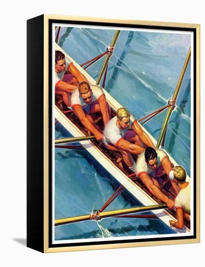 "Scullers,"June 25, 1938-Michael Dolas-Framed Premier Image Canvas