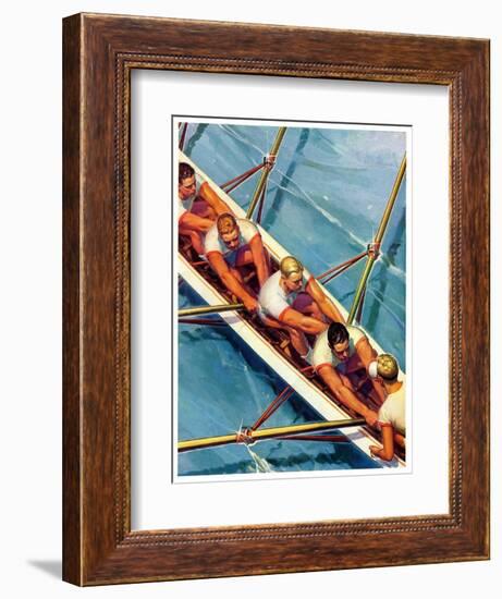 "Scullers,"June 25, 1938-Michael Dolas-Framed Giclee Print